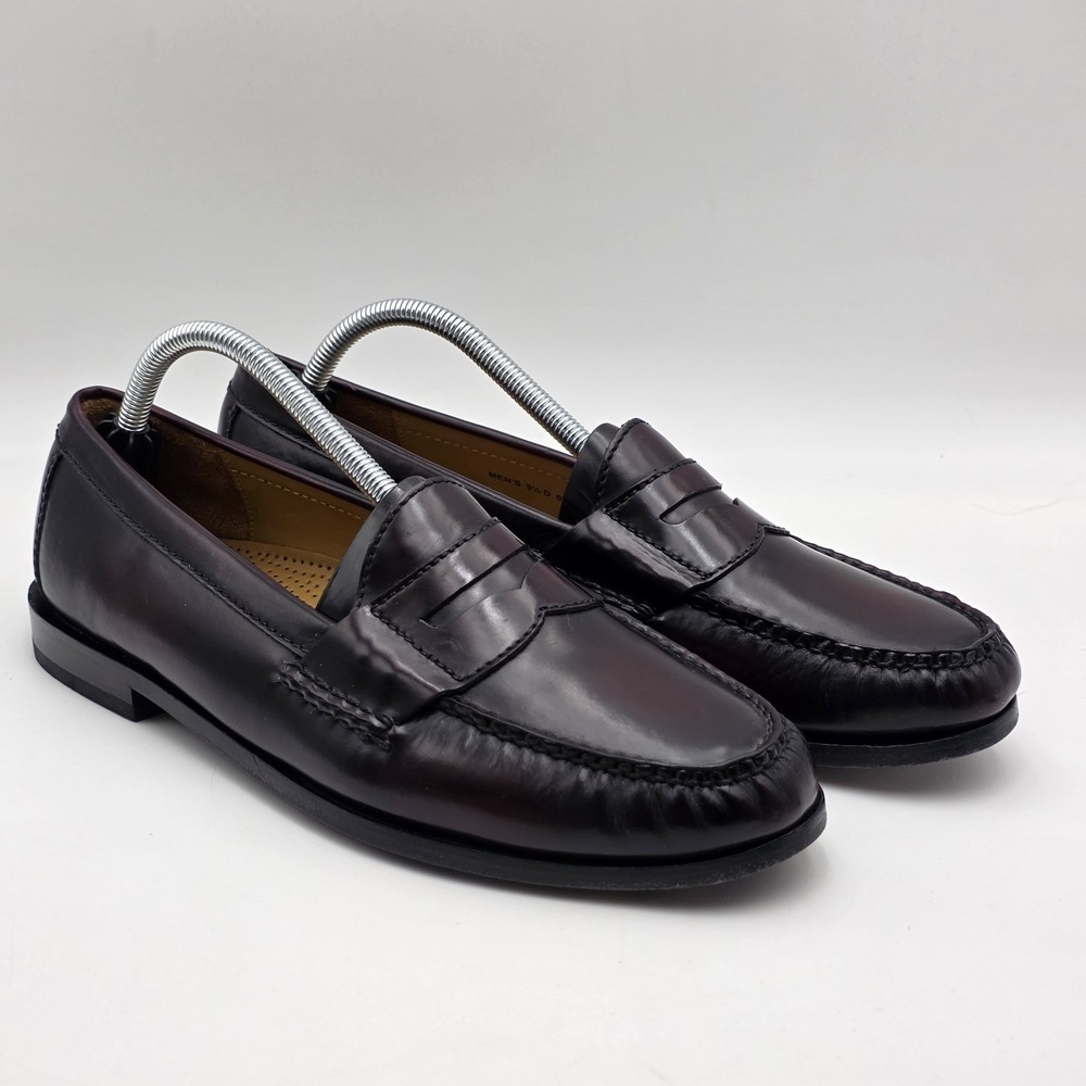 COLE HAAN Pinch Penny Loafer‎ BURGUNDY Slip-On Dress Shoes 03504 Men's 9.5 D
